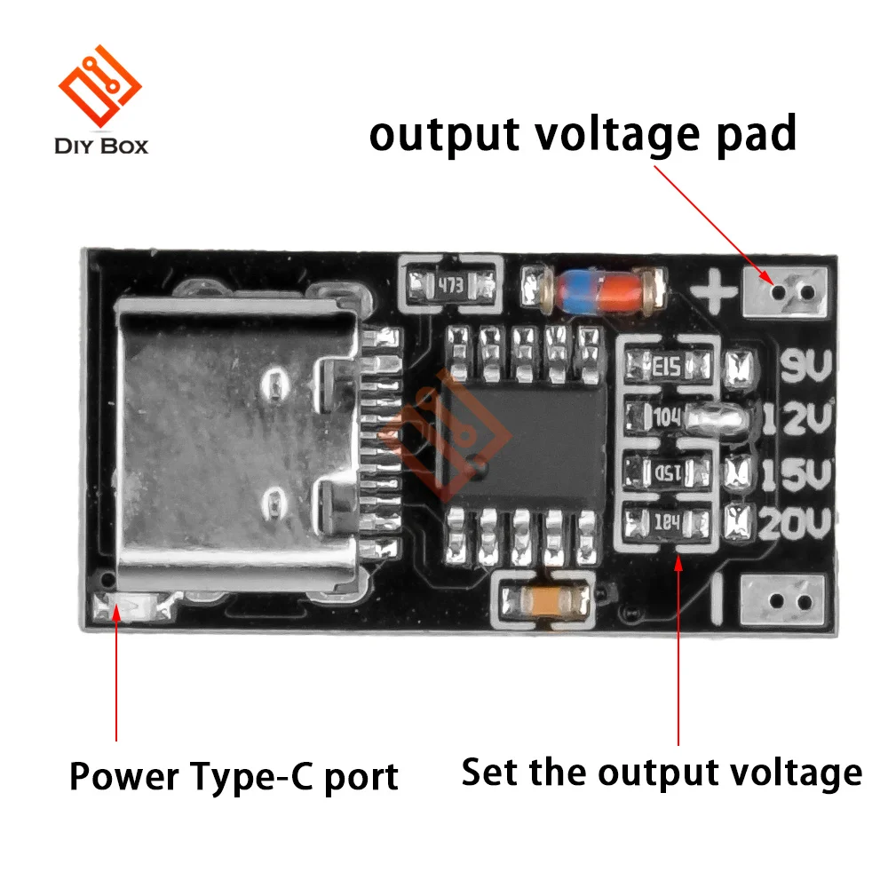 PD QC Quick Charge Trigger USB DC-DC UPS 9V12V 20V Type c Module Power Delivery Power Bank Board Fast Charging DC-DC Boost