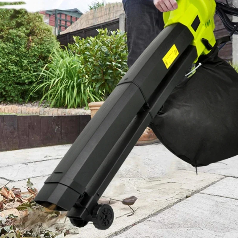 Ventilador de folhas elétrico, triturador de folhas, soprador de alta potência, coletor de poeira, sopro e sucção de alta eficiência