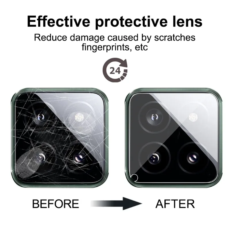 1-5PCS Camera Lens Protective Film for Xiaomi 14 Full Coverage Lens Protector HD Anti-scratch Tempered Glass for Xiaomi Mi 14 5G