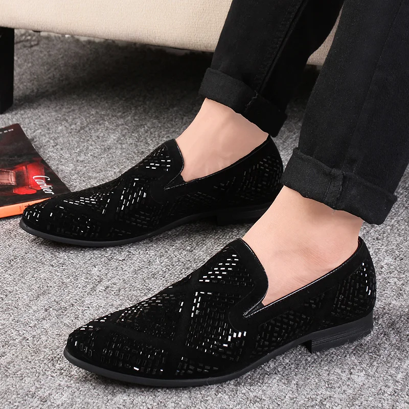 

Men Shoes European Heavy Industry Set Foot Loafers Young Shoes Man Breathable Pointed Leather Shoes for Men