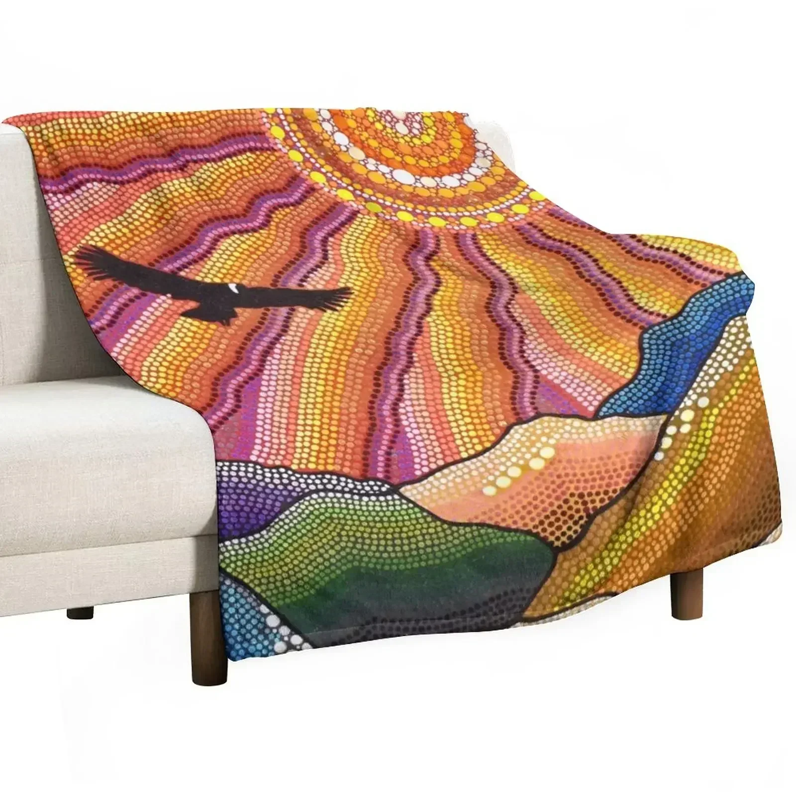 Flight of the Condor Throw Blanket Soft Plush Plaid Shaggy Thermals For Travel Soft Beds Blankets