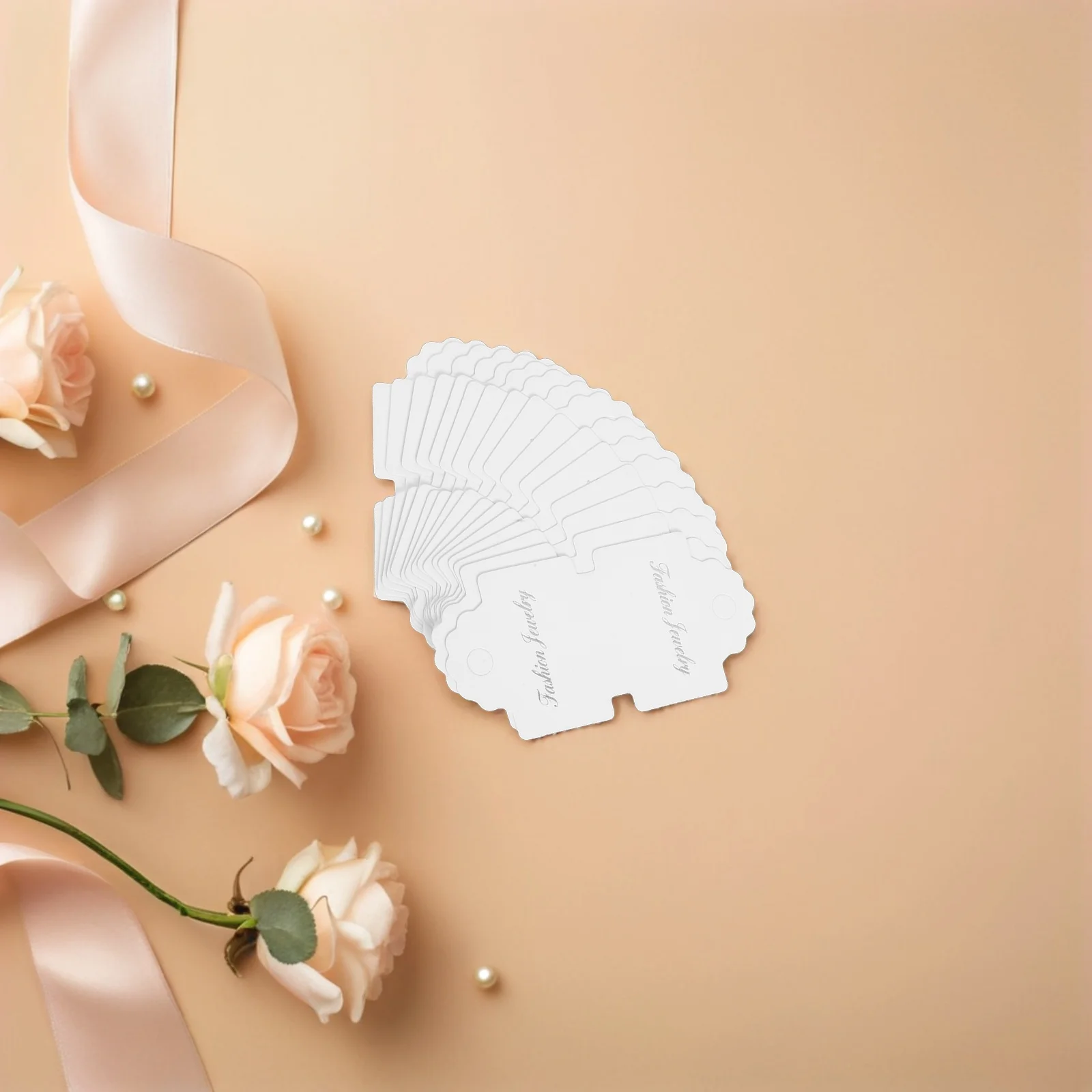 

200Pcs Foldable Jewelry Cards Necklace Earring Packaging Stylish Retail Display Business Supplies Display Cards