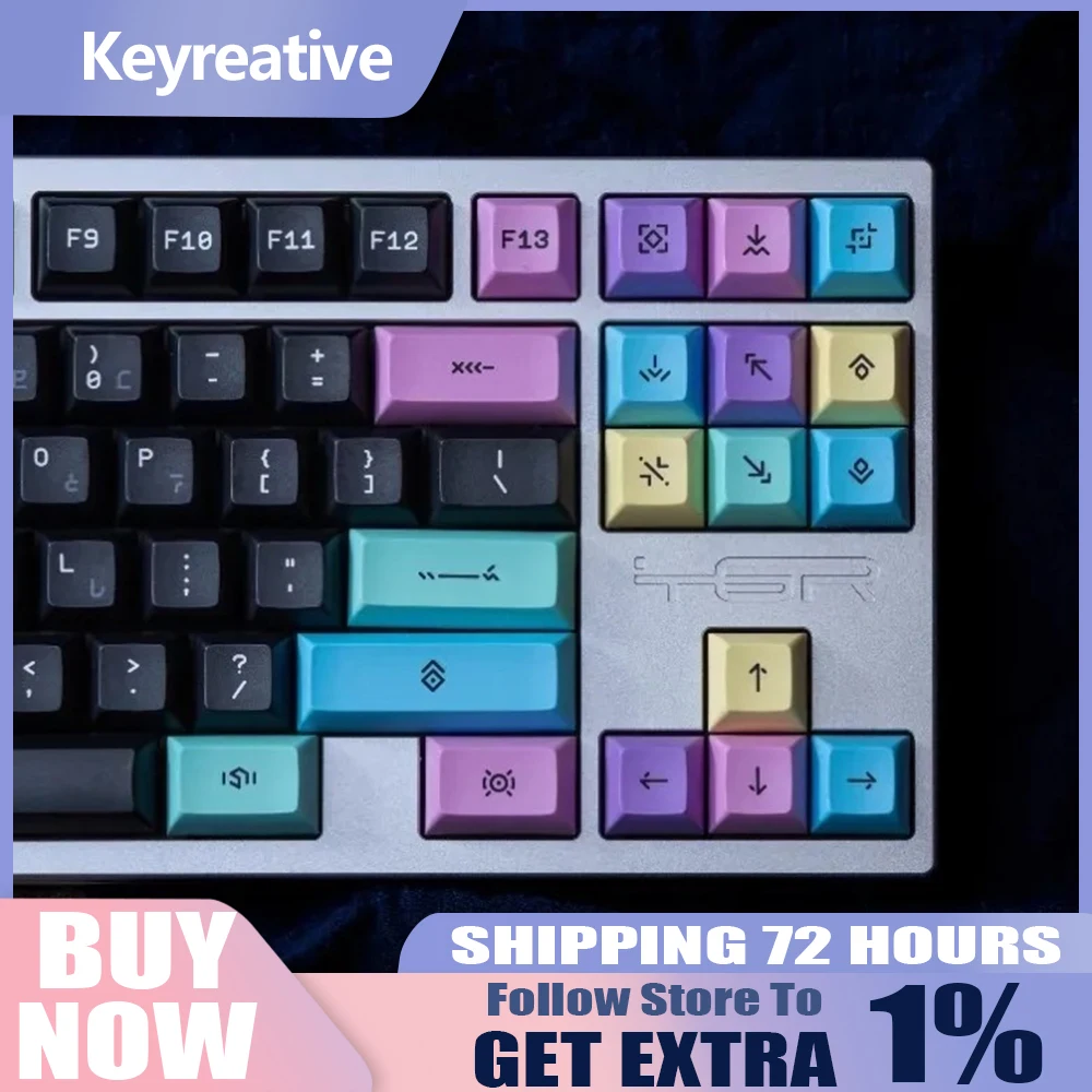 

Набор колпачков Keyreative ASTHA, 154 клавиш, profil KAM, PBT, сублимационная печать, Doubleshot Legends, несколько цветов, эргономичный дизайн