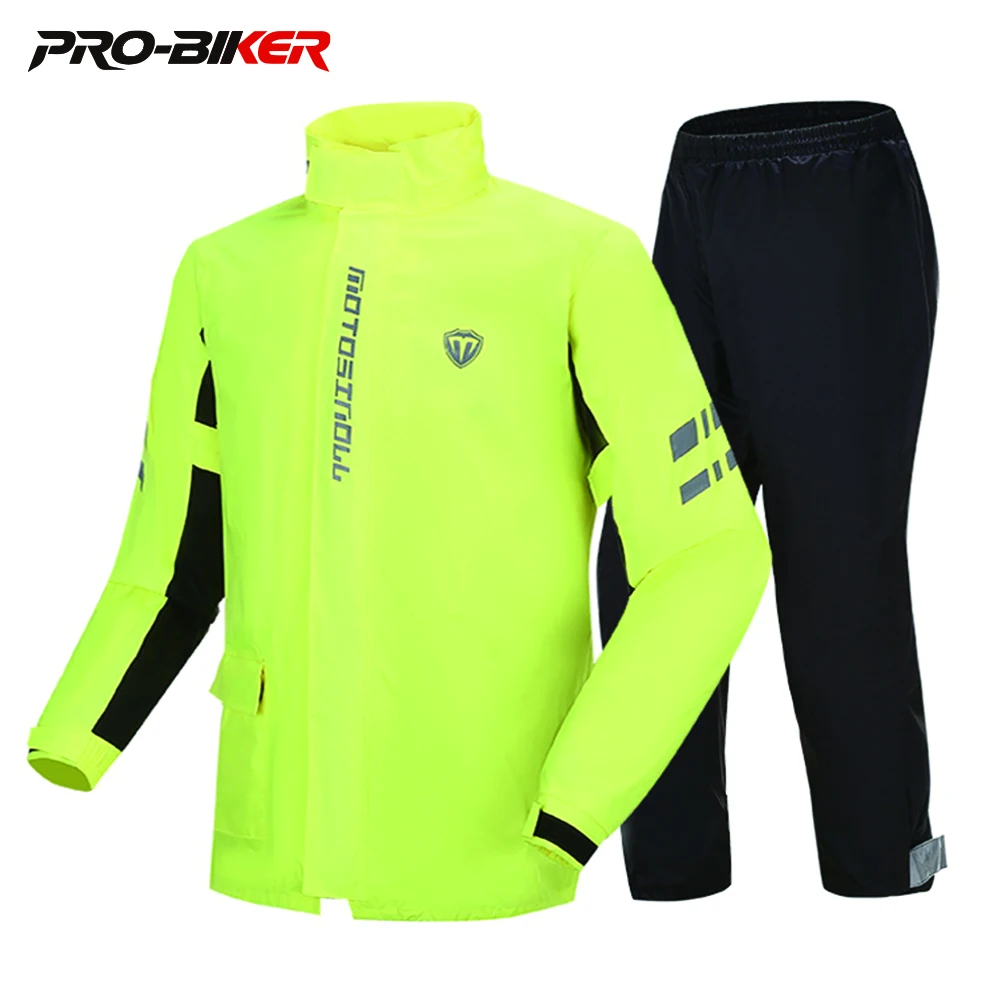 

Men Motorcycle Raincoat Waterproof Protect Full-body Raincoat Rain Pants Suit Motorbike Biker Rain Suit Motorcycle Jackets