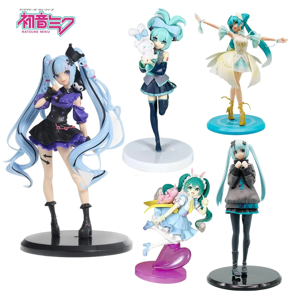 Heiße 21CM Anime Hatsune Miku Kuromi Figur Anime-Zubehör Sammlermodelle Dekorative Verzierungen Kinder Kawaii Geschenk
