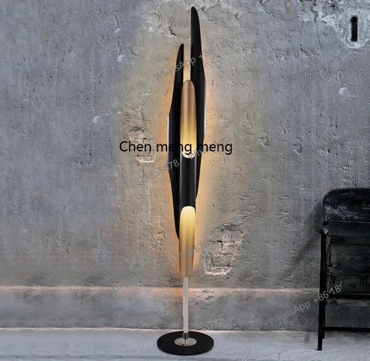 Postmodern creative personality living room bedroom study model room hotel lobby vertical aluminum tube oblique floor lamps