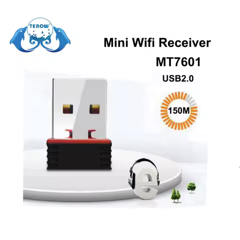 TEROW 150Mbps Network Card MT7601 Mini Wireless 2.4G Wifi Adapter WLAN USB2.0 2dBi for Tablet/PC/TV Box/CCTV/Desktop