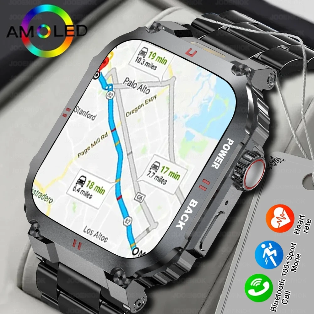 

2025 Rugged Military Smart Watch Men Outdoor Watches lP68 Waterproof Al Voice 1.91inch Bluetooth Call Smartwatch For Android lOS