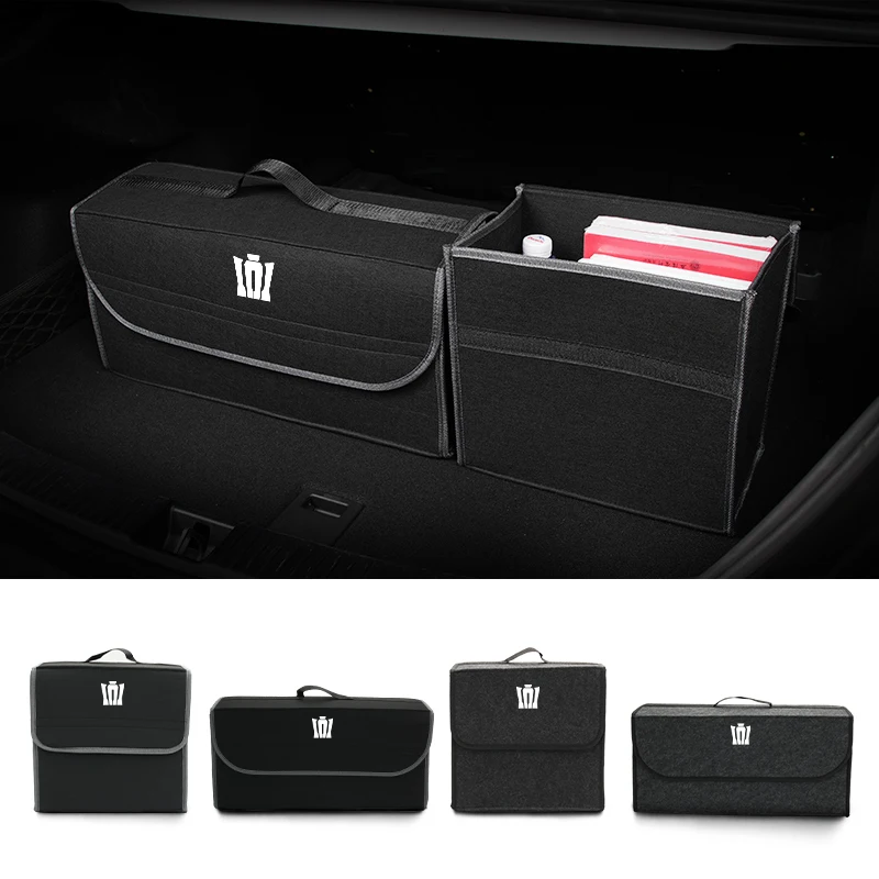 

Felt Car Trunk Organizer Box Car Storage Bag Storage Organizer Tool For Toyota Crown C-HR Rav4 Corolla YARIS L Auris Hilux Vios