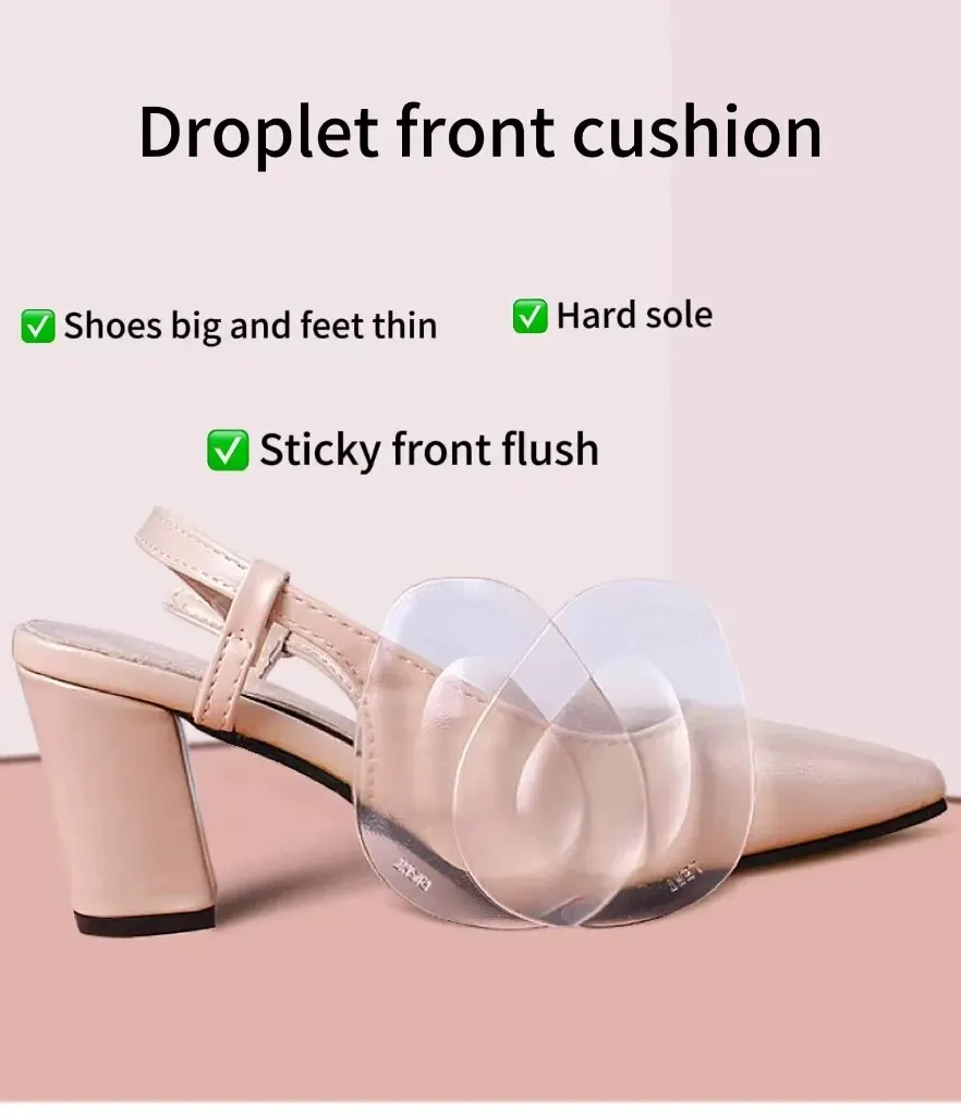 GEL Forefoot Pad Half Size Pad Women Half Size Pad High Heel Insole Thickened Anti Slip Transparent Forefoot Pad Soft Pad