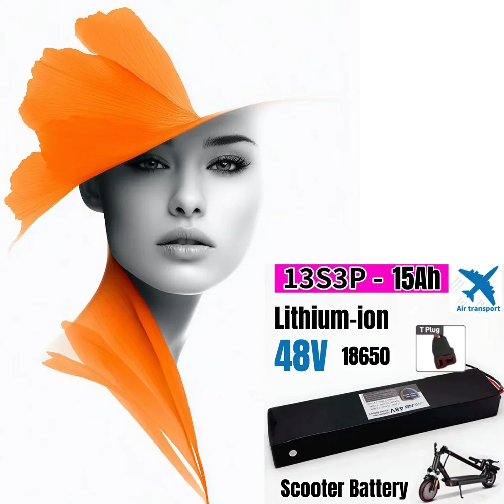 % ^ ~* # @  13S3P Li-ion Battery Pack 48V 15Ah 18650 Lithium Battery XT60/DC for Scooters And Bicycles 13S3P 54.6V Battery Pack