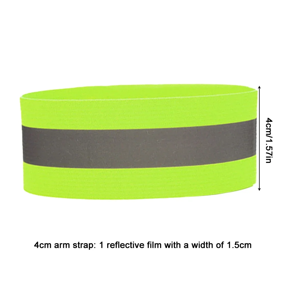 Reflective Bracelet Strap Adjustable Safety Reflective Straps High Visibility Safety Reflector for Night Walking Cycling Running