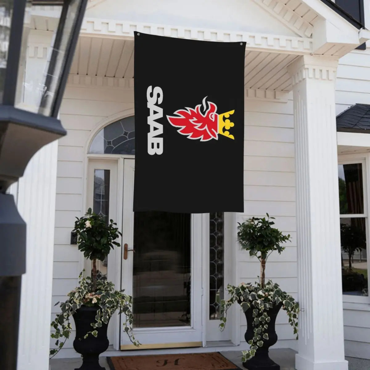 Outdoor Banner with Saab Logo, Warm Wishes, Gorgeous Halloween Banner, Home Decoration, Cool Boy, Nautical Flag, Mountaineering