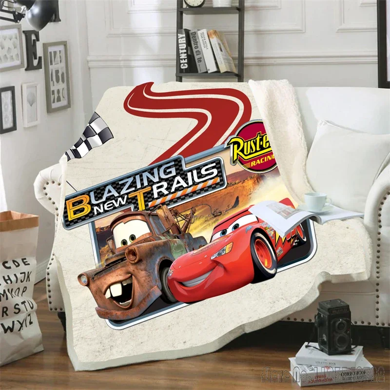 Lightning McQueen 95 Cartoon 3d Auto Deken Gooi voor Slaapbank Decor Fleece Dutje Dekens Jongens Meisjes Kinderen Gift