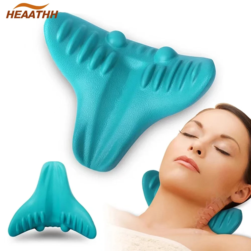 Neck Shoulder Relaxer Portable Cervical Traction Device Neck Stretcher Neck Posture Corrector Pillow Cervical Spine Alignment