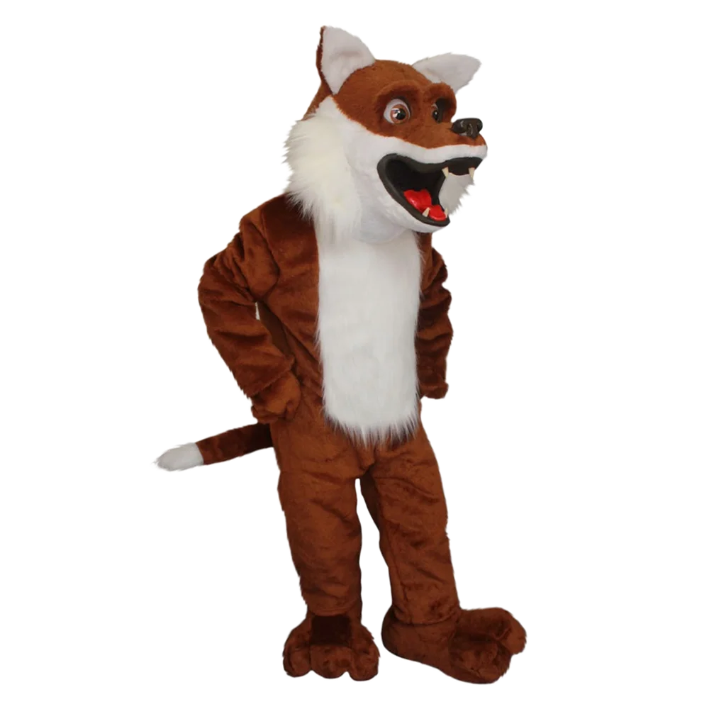 Mascotte Friendly Fox Mascot Costumes Plush Mascot Costume Adult Cartoon Character Mascotta Outfit Kit Suit Free Ship SW899