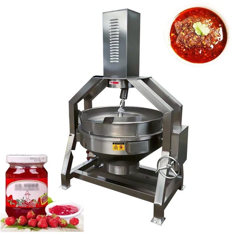 sugar planetary stirring cooking pot pastry mooncake filling  jam Chili tomato jacketed kettle pot with mixer