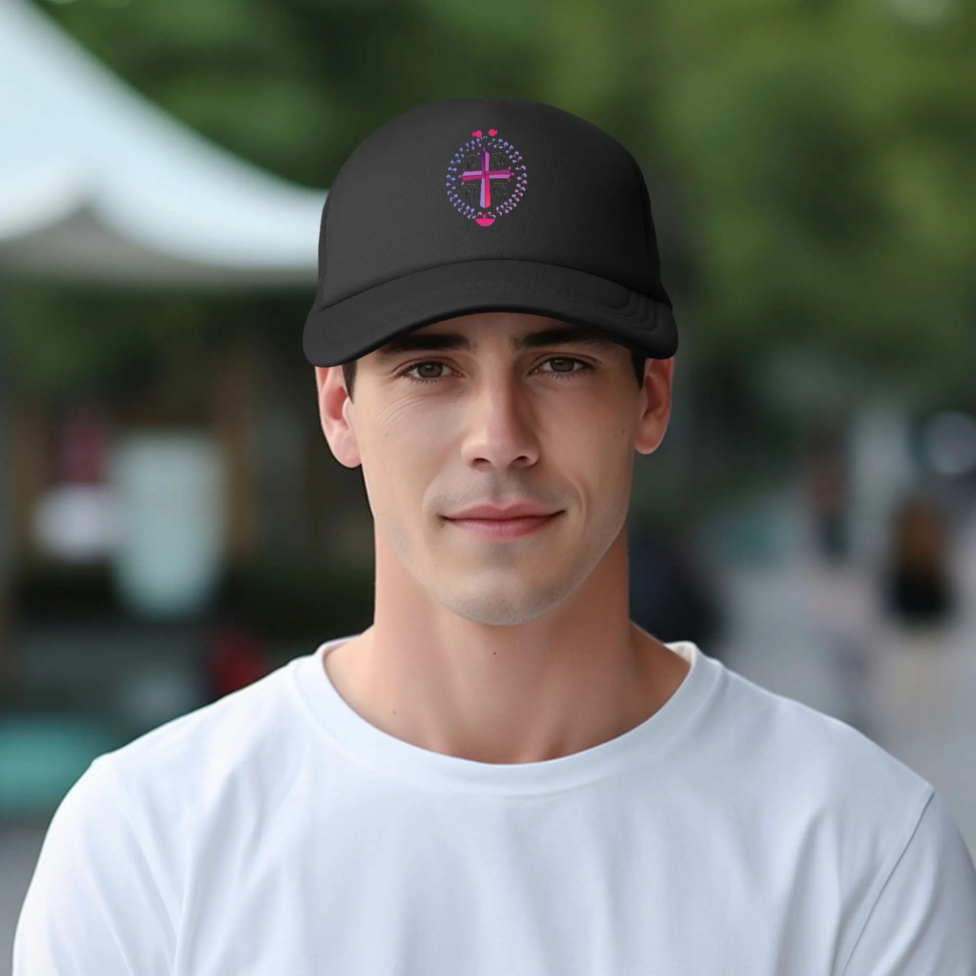IC XC NIKA Christogramme Jesus Christ is Winner Mesh Baseball Caps Adult Trucker Worker Cap  Adjustable Summer Trucker Hat