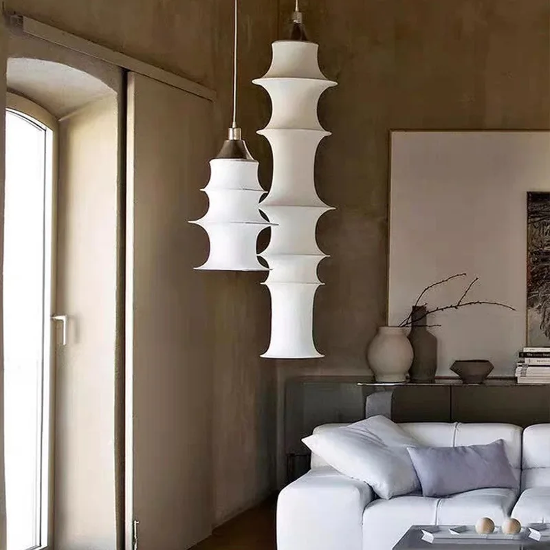 

Nordic White Bamboo LED Chandelier Bedroom Kitchen Coffee Pendant Lamp Hanging Home Decoration Luminaires Interior Lighting