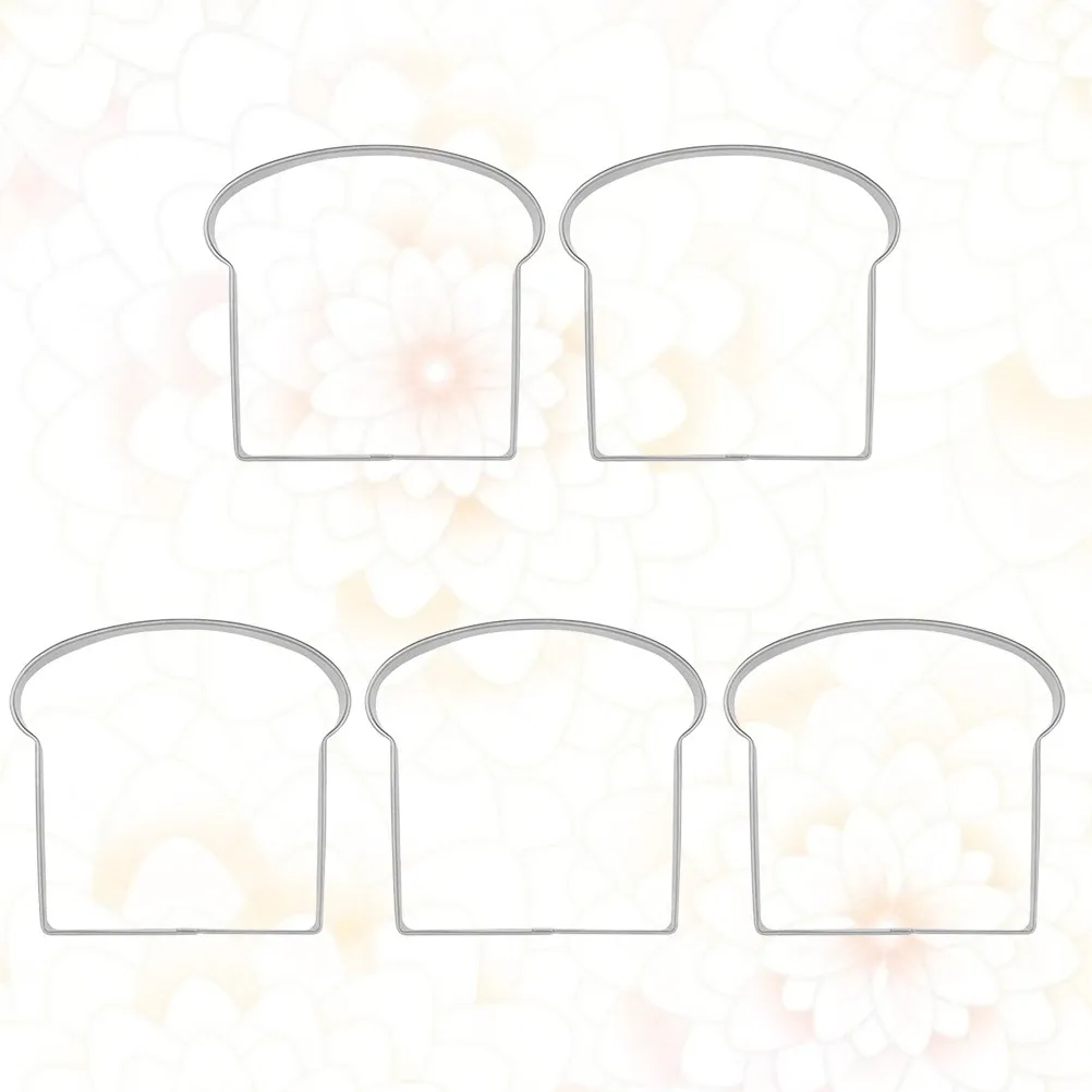 5Pcs Toast Shape Biscuit Mould Stainless Steel Cookie Cutter Baking Tools Fruit Cutter Fondant Mold DIY Kitchen