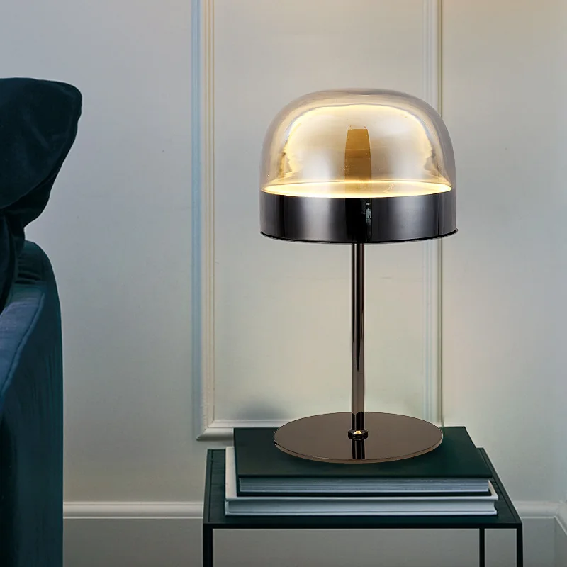Lámpara de mesa de pie Led de oro rosa moderna, sala de estar, restaurante, cocina, decoración artística, lámpara de pie lateral para cama, decoración de diseño