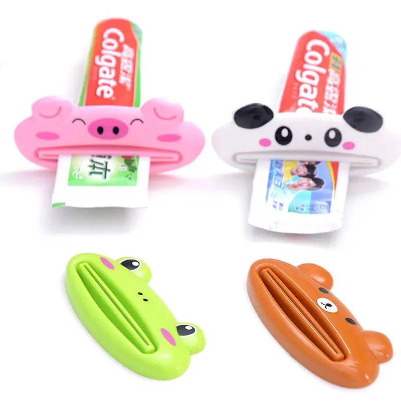 JCD 3PCS Cartoon Toothpaste Squeezer Dispenser Facial Cleanser Clips Toothpaste Tube Saver Squeezer Bathroom Accessories