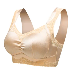 Seamless No Steel Ring Bra para mulheres, roupa interior ajustável, lingerie sexy, confortável, tamanho grande, senhoras, 2180