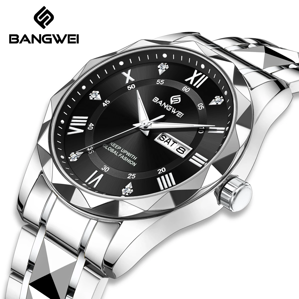 

LIGE BANGWEI Luxury Classic Quartz Man Watch Top Brand Fashion Business Date Week Stainless Band Waterproof Luminous Men Watches