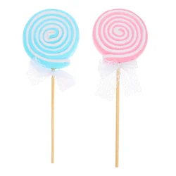 2 Pcs Cartoon Photo Prop Lollipop Candy Embellishment Photography Accessories Large Fake Lollipops