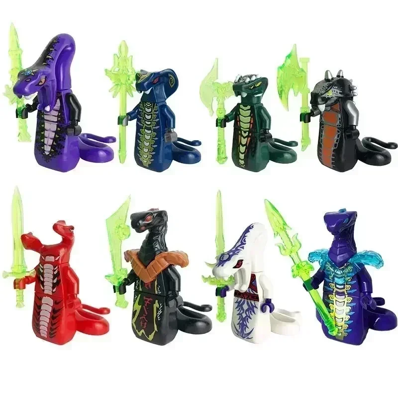 Hot Toys 8pcs Ninja Motorcycles Model Building Blocks Bricks With Figures Kids Toys for Children Ninja Christmas Birthday Gift - view 2