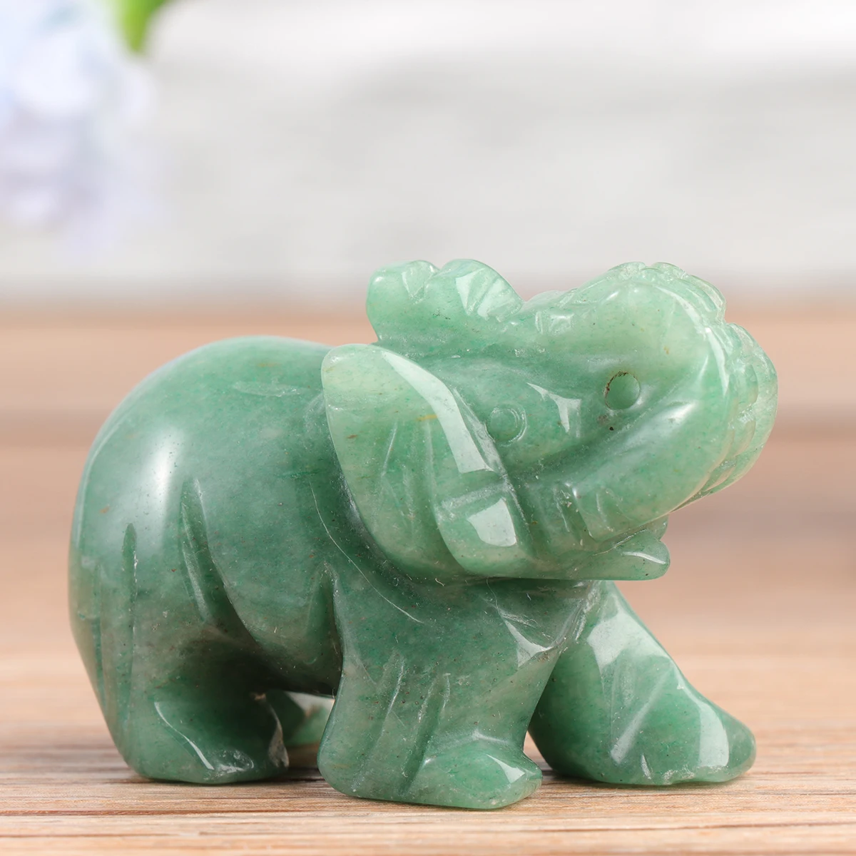 

2 Inch Elephant Ornaments Simulation Animal Figurine Stone Statue Craft Elegant