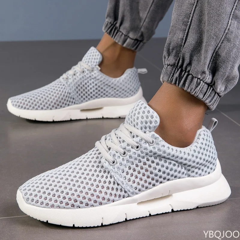 Scarpe sportive da uomo traspiranti per esterni leggere e traspiranti primaverili e autunnali con cinturino in tinta unita