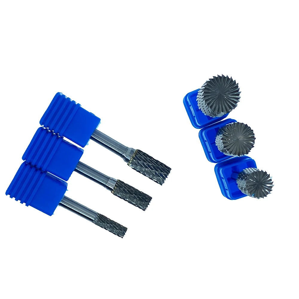 AEX Type Head Tungsten Carbide Alloy Rotary File Drill Milling Carving Bit Point Burr Die Grinder Abrasive Tools For Woodworking