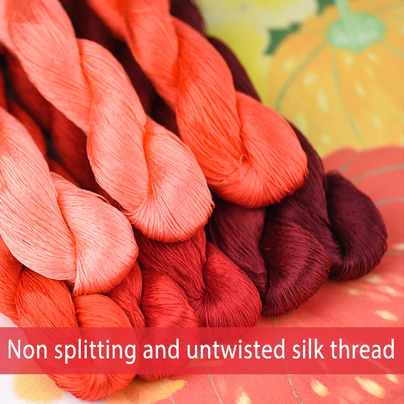 42 Non splitting and untwisted mulberry silk thread, specially designed for hand made velvet flowers