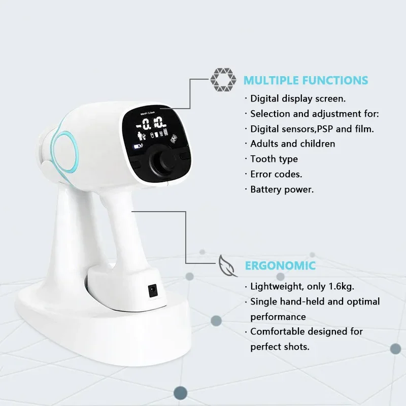 Portable Dental X Ray Machine 110mm/200mm Handheld X Ray Camera Wireless RVG Image Sensor System for Dental Clinic