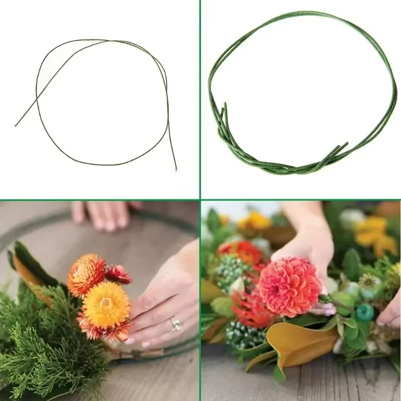 100-600 Stück Blumendraht-Stiele Papierummantelter Eisendraht Künstliche Zweige DIY-Bastelzubehör für Blumenherstellung und Heimdekoration – Detail 8