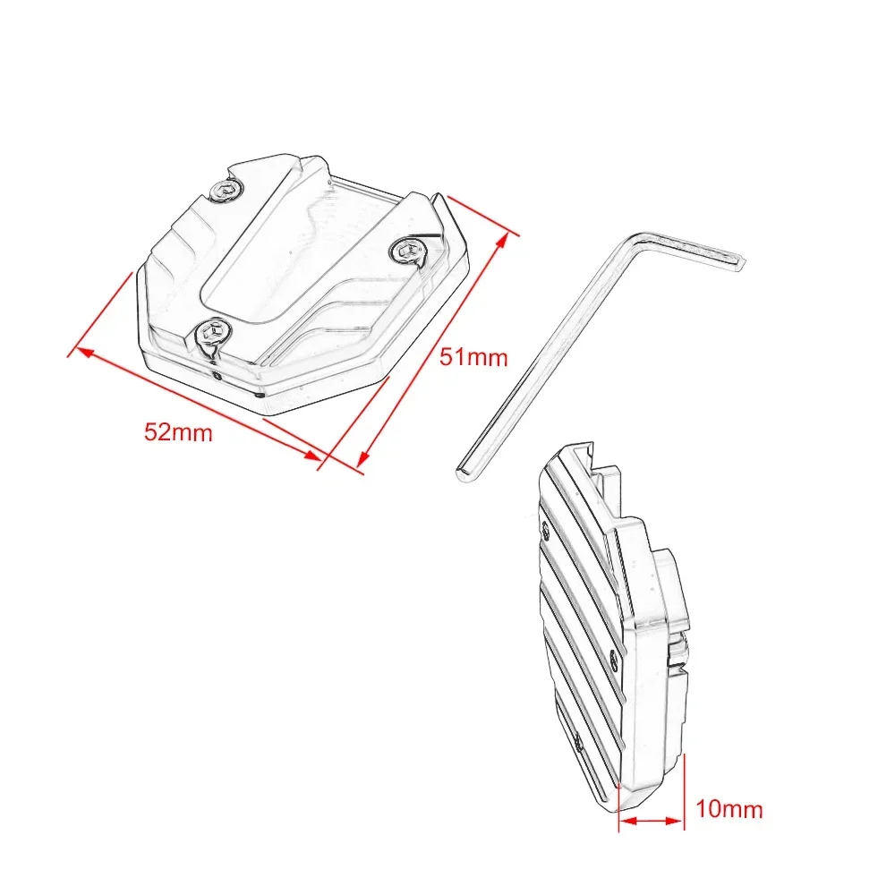 5 Colors Motorcycle Bike Kickstand Extender Foot Side Stand Extension Foot Pad Support Plate Motorbike Accessories Universal