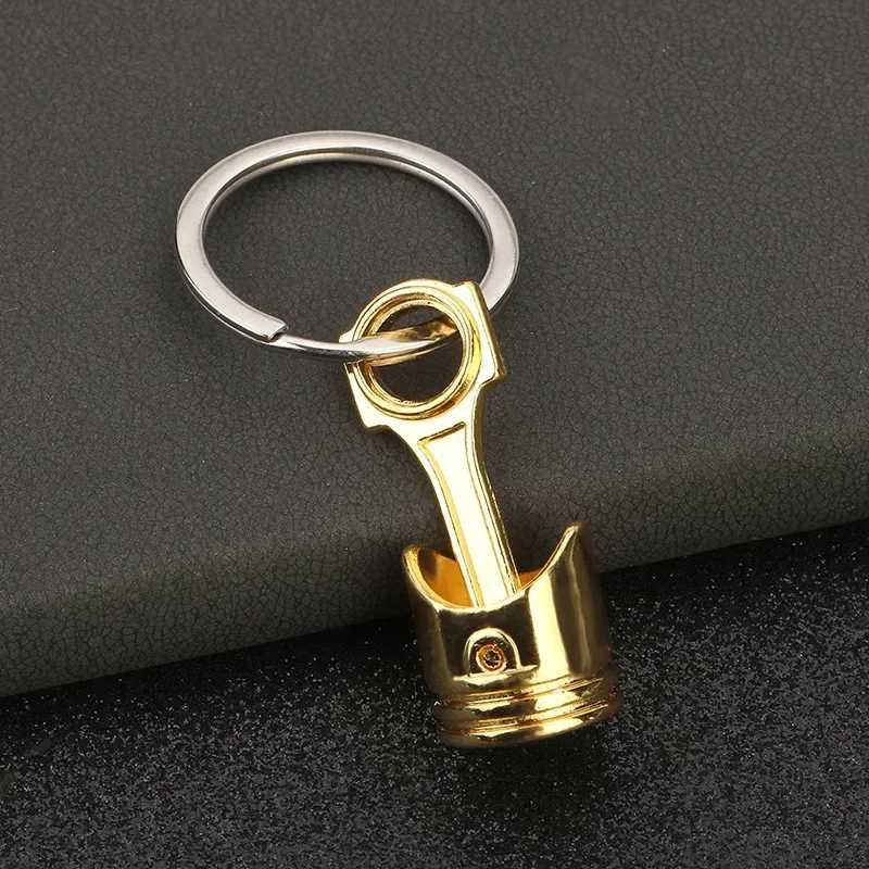 Car Engine Piston Style Keychain Key Ring Creative Metal KeyChain decor Car Accessories Piston Model Keyring Keyfob Key Pendant