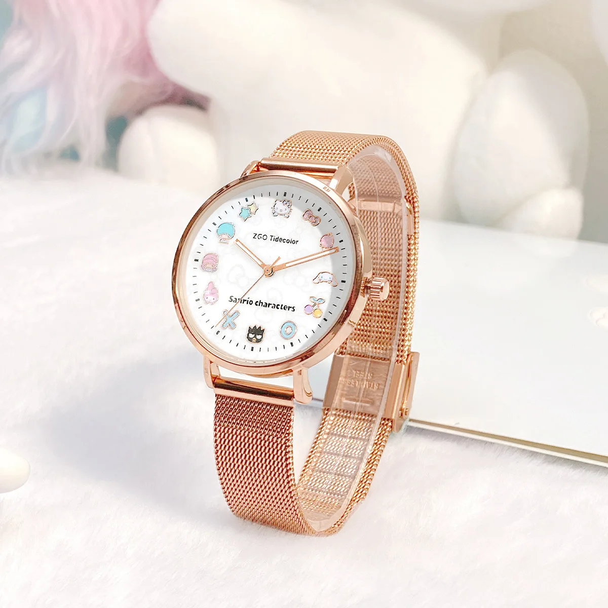 Sanrio Hello Kitty Watch Women Instagram Niche Design Light Luxury Cute Waterproof Watch Student Quartz Watch Girl Birthday Gift