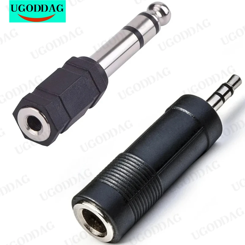 3.5mm Female To 6.35mm Male Stereo Headphone Audio Adaptor Microphone Connector For Pro Audio Applications - zdjęcie 1