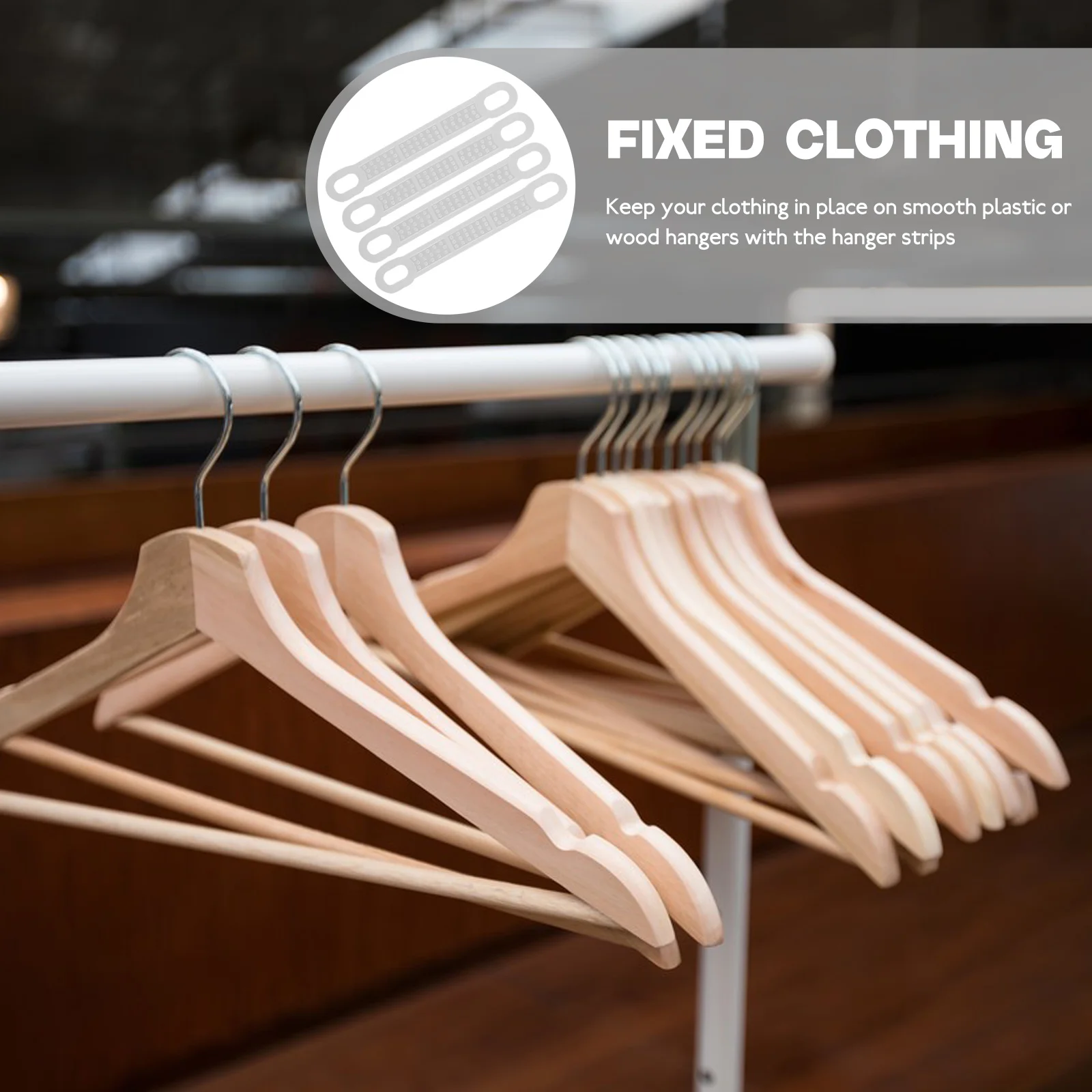 

100pcs Anti-slip Silicone Strips for Clothes Hangers Padded Plastic Grips Non-slipping Hanger Strips Wardrobe Accessories Closet