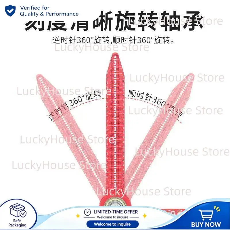 Portable Aluminum Alloy Scribing Compass Concentric‑Axis Hole Ruler Woodworking Masonry Circle Marking Tool