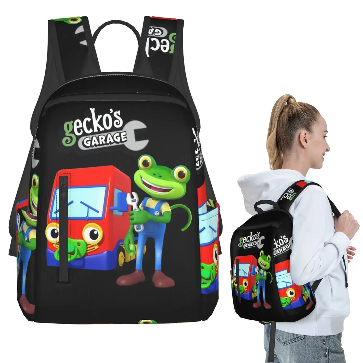 

Baby Truck Gecko's Fixing Trucks Vehicles Construction Toys Backpack Student BookBag Kids School Bag Computer Shoulder Bags