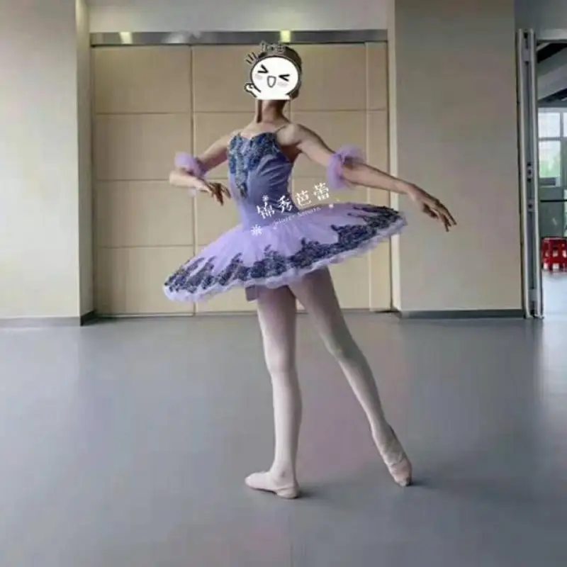 Paars Professionele Ballet Tutu Kind Kinderen Meisjes Pannenkoek Ballerina Kostuums Hedendaagse Party Dans Kostuums Ballet Tutu Jurk