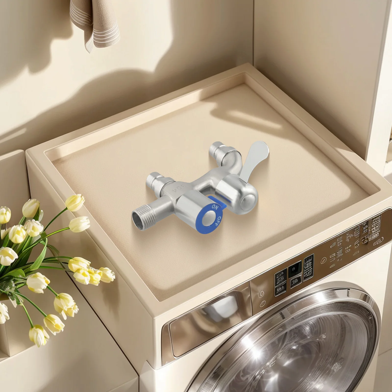 Double Head Faucet Double Outlet Faucet User-friendly Design Elegant Style Long Service Life Splash-proof Filter