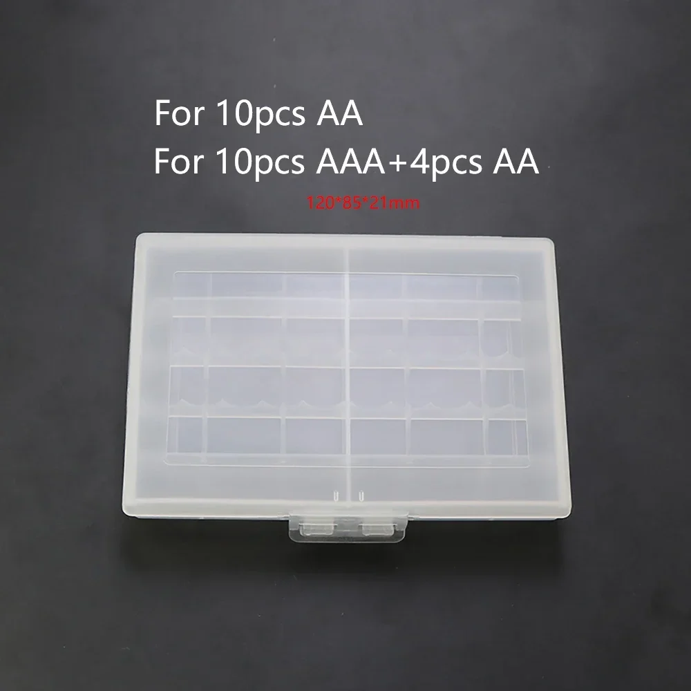 4/6/8/10 Grid AA AAA Plastic Battery Holder Case Organizer Container Batteries Storage Box Holder Hard Case Cover Battery Holder image 2