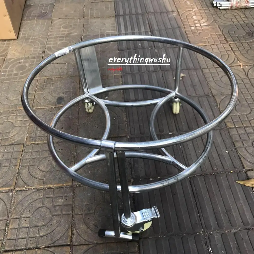 Drum Cart Lion Dance Costume Moving Bracket of Drum Cart Drum Stand with Wheels