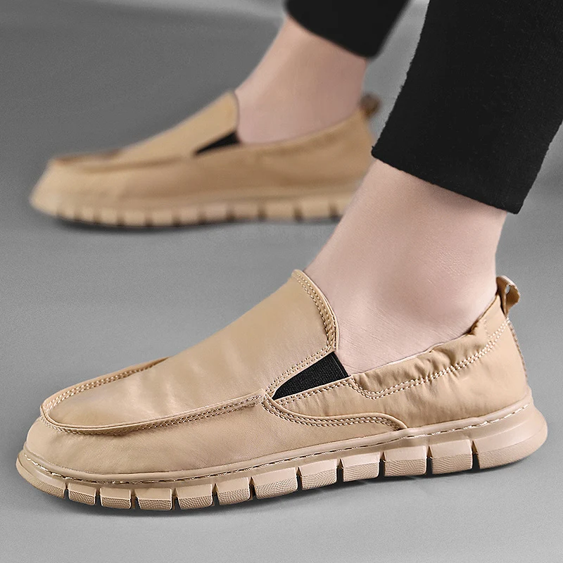 2026 New Spring Autumn Men Slip On Lazy Shoes, Breathable Comfort Canvas Sneakers, Ice Silk Mesh Slip-on Casual Shoes