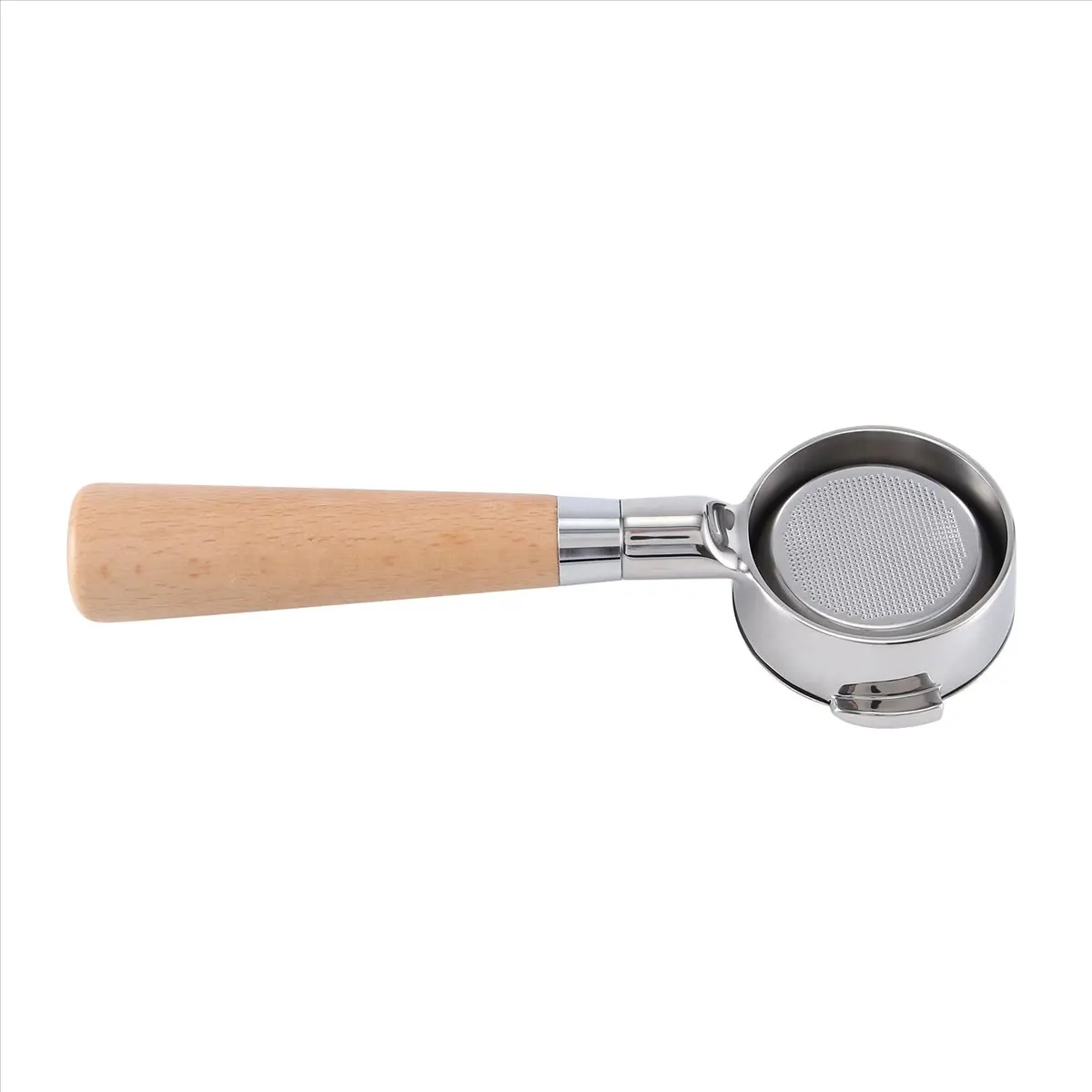

HOT! 58MM Double Ear Coffee Machine Bottomless Portafilter Filter Holder E61 Wooden Handle Accessory Light Wood