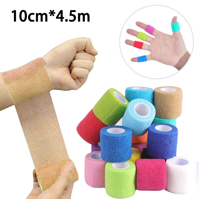 1 Roll Colorful Self-adhesive Elastic Bandage Wrist Elbow Knee Wrist Ankle Wrap for Athletic Tape Sports Tape Medical Foam Strap